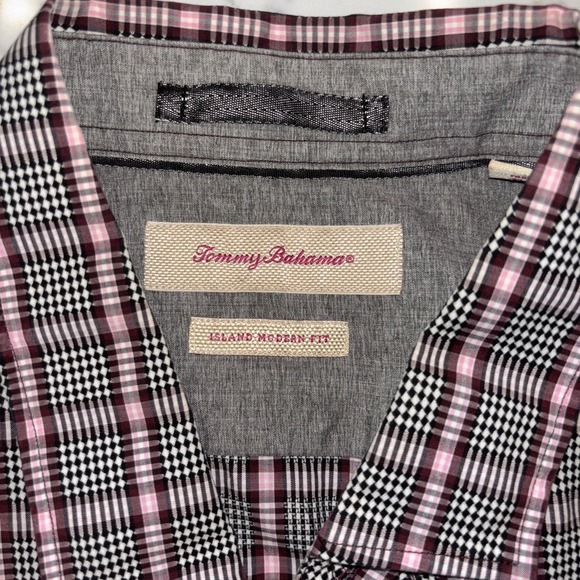 Tommy Bahama Button Up Mens XLarge Long Sleeve Island Modern Fit Purple Black - Picture 3 of 10